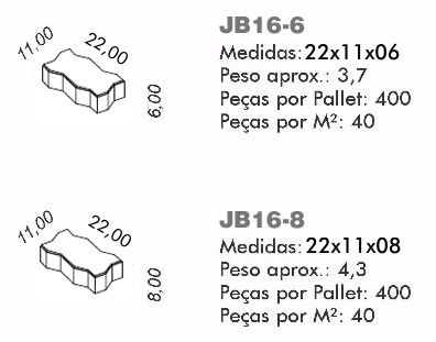 Piso Intertravado de Concreto (16 faces) - Grupo Mega